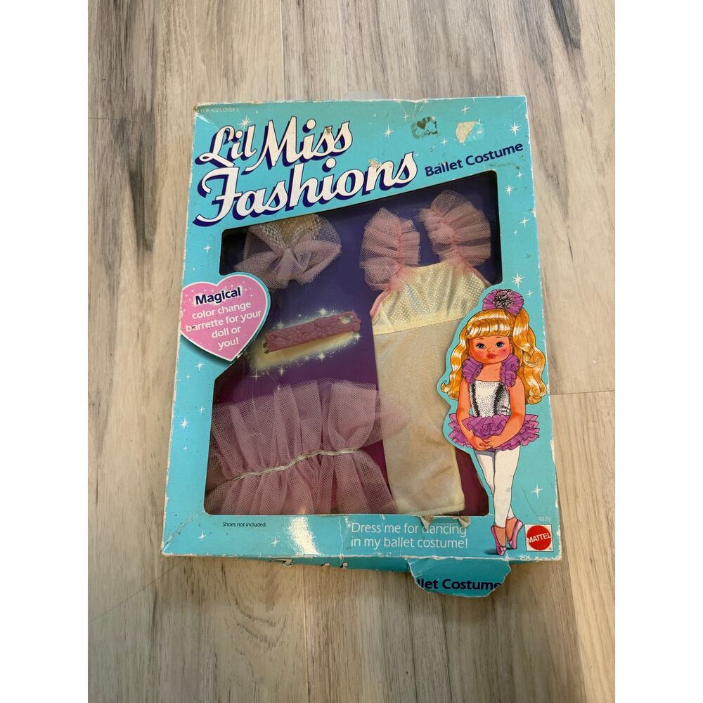 VINTAGE 1989 LIL MISS FASHIONS BALLET COSTUME DOLL OUTFIT MATTEL NEW SEALED